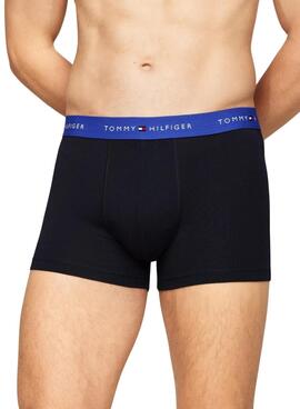 Cueca Tommy Jeans pacote boxeador preto para homem