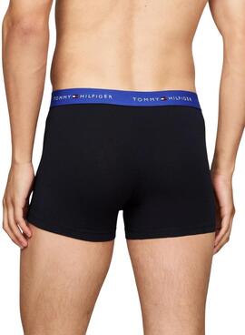 Cueca Tommy Jeans pacote boxeador preto para homem