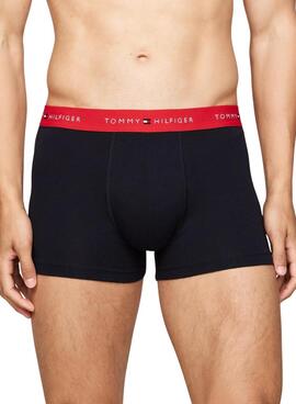 Cueca Tommy Jeans pacote boxeador preto para homem