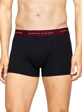 Cueca Tommy Jeans pacote boxeador preto para homem