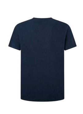 Camiseta Pepe Jeans Eggo azul para homem.