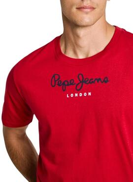 Camiseta Pepe Jeans Eggo vermelha para homem