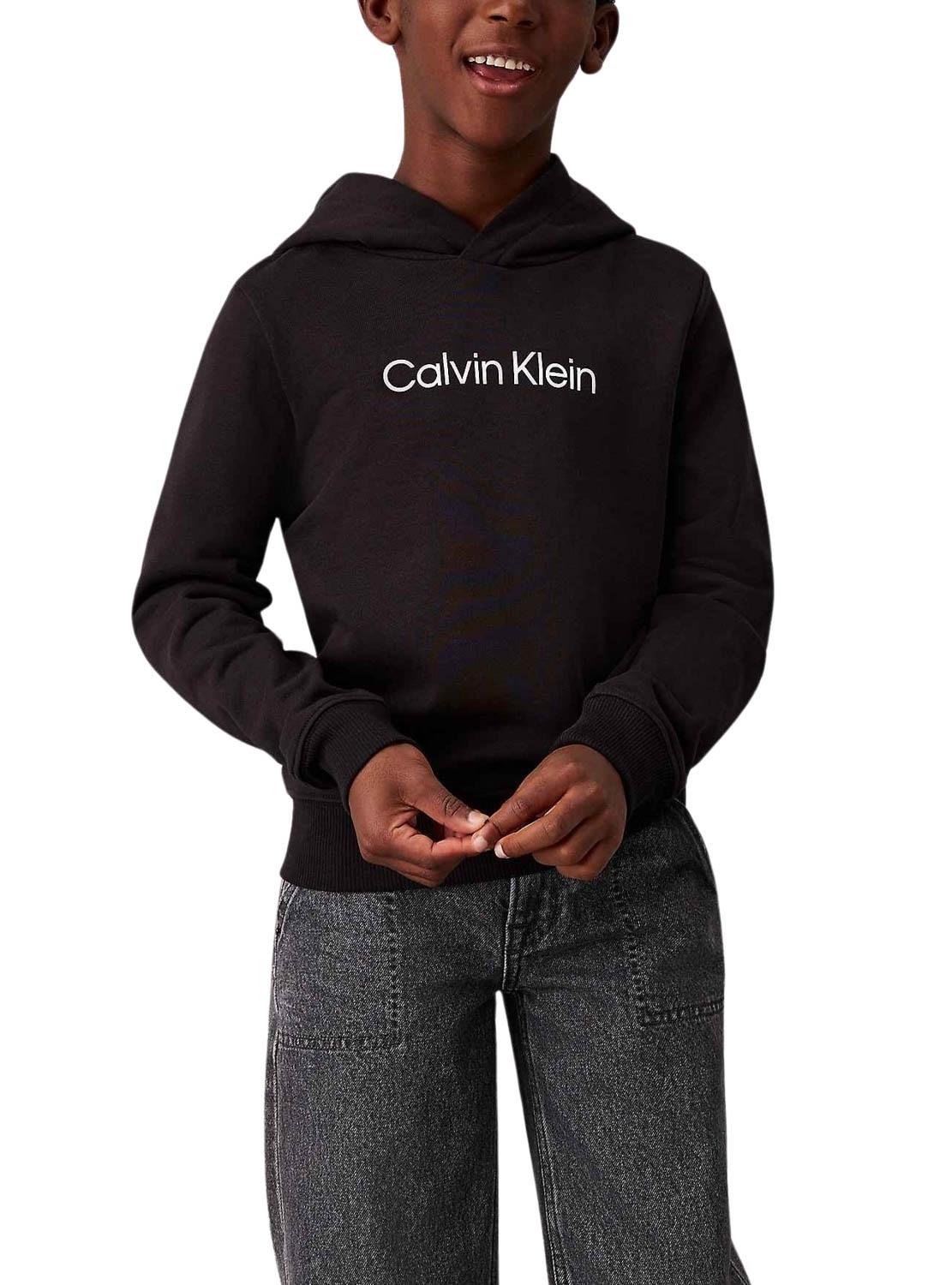 Moletom com capuz Calvin Klein Institutional Logo preto