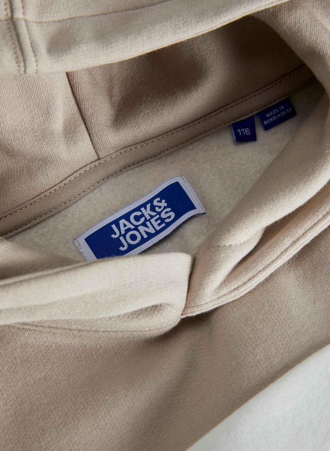 Moletom Jack and Jones Elegacy bege para meninos