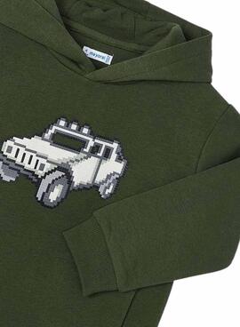 Moletom Mayoral estampado em verde com relevo para menino