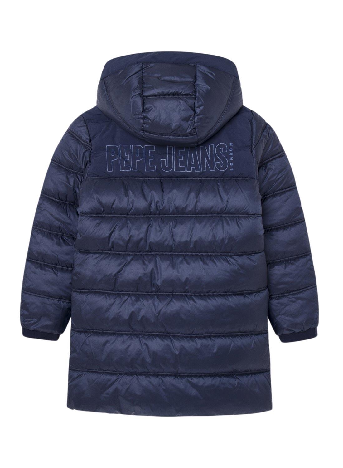 Casaco de penas Pepe Jeans Olan azul marinho para menino