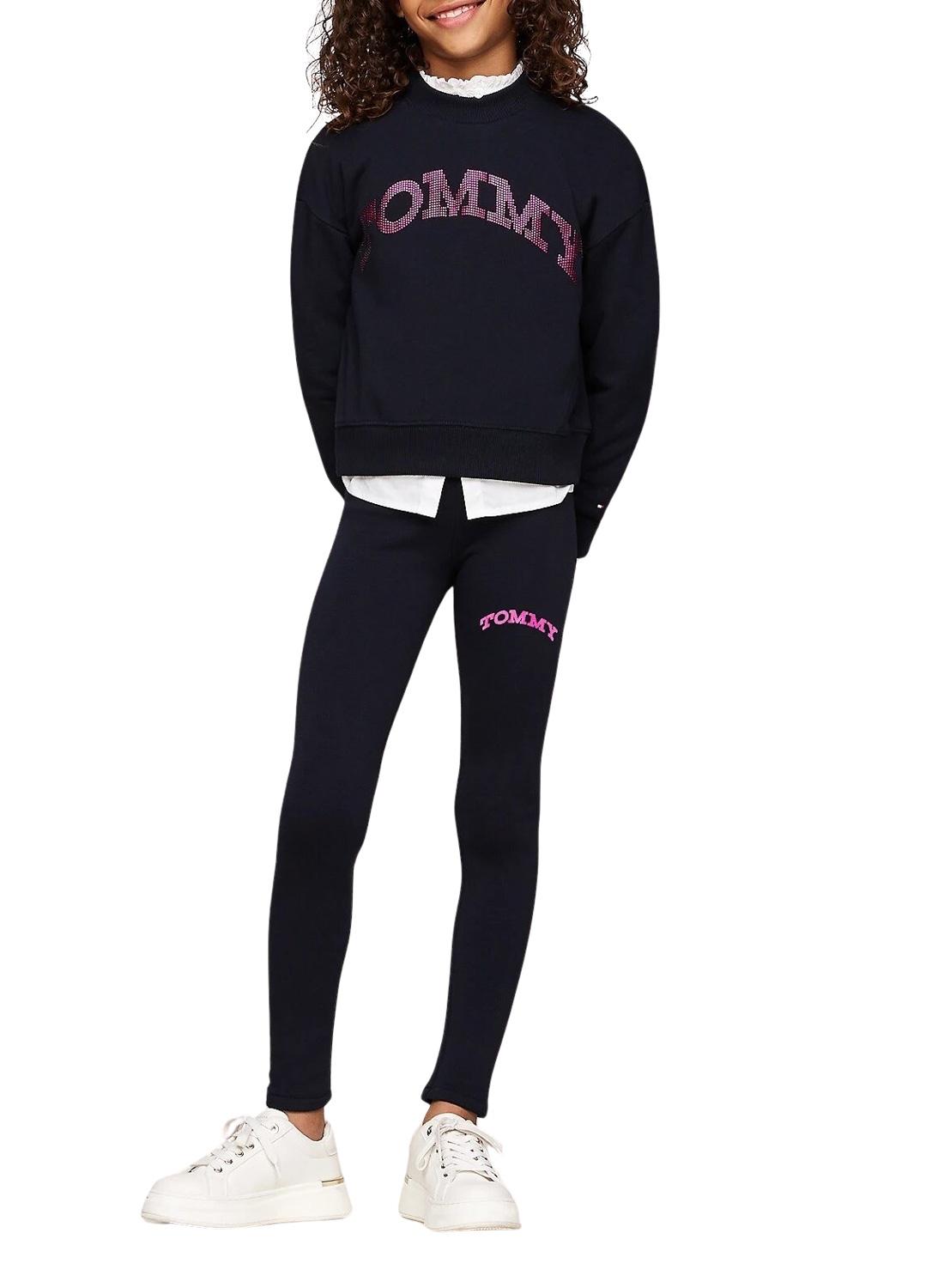 Leggings Tommy Hilfiger Foil marinho para menina