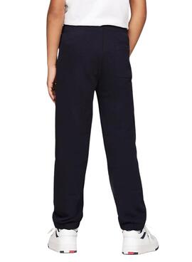 Calças jogger Tommy Hilfiger Puff azul-marinho para menino