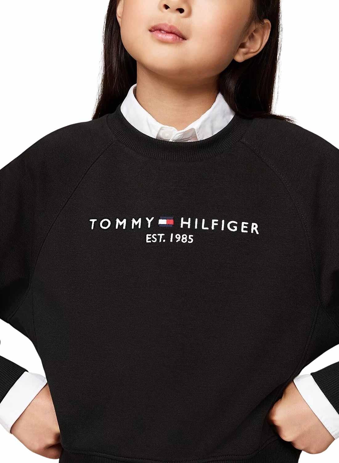 Fato de treino Tommy Hilfiger Basic preto para menina