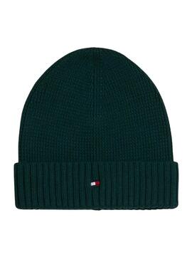 Gorro Tommy Hilfiger Small Flag verde para crianças