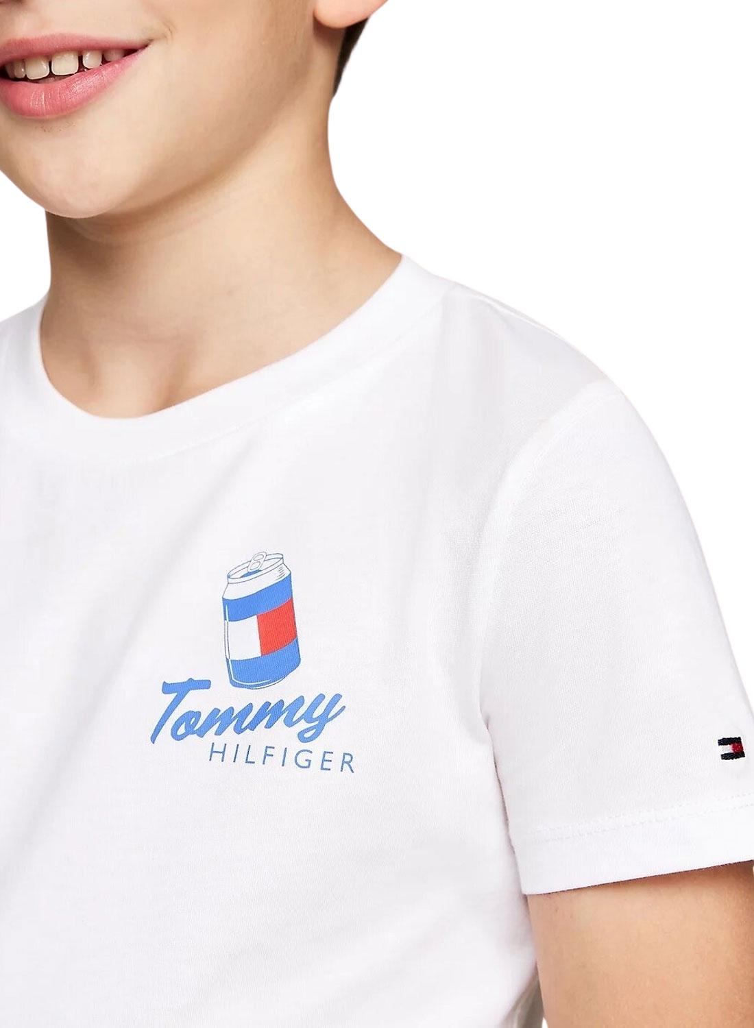 Camisa Tommy Hilfiger Fun branca para menino