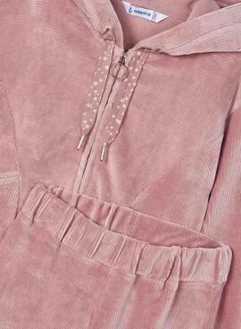 Conjunto de malha Mayoral rosa para menina