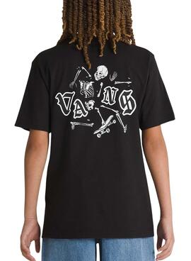 Camiseta Vans Skeleton preto para meninos