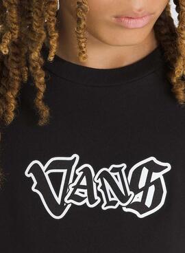 Camiseta Vans Skeleton preto para meninos