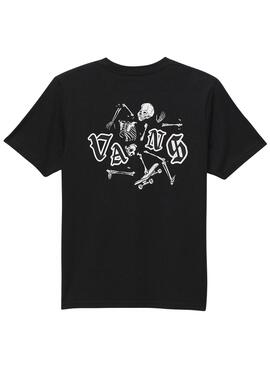 Camiseta Vans Skeleton preto para meninos