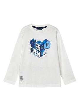 Camisola Mayoral jogo QR branca para menino