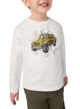 Camisola Mayoral carro branco para menino