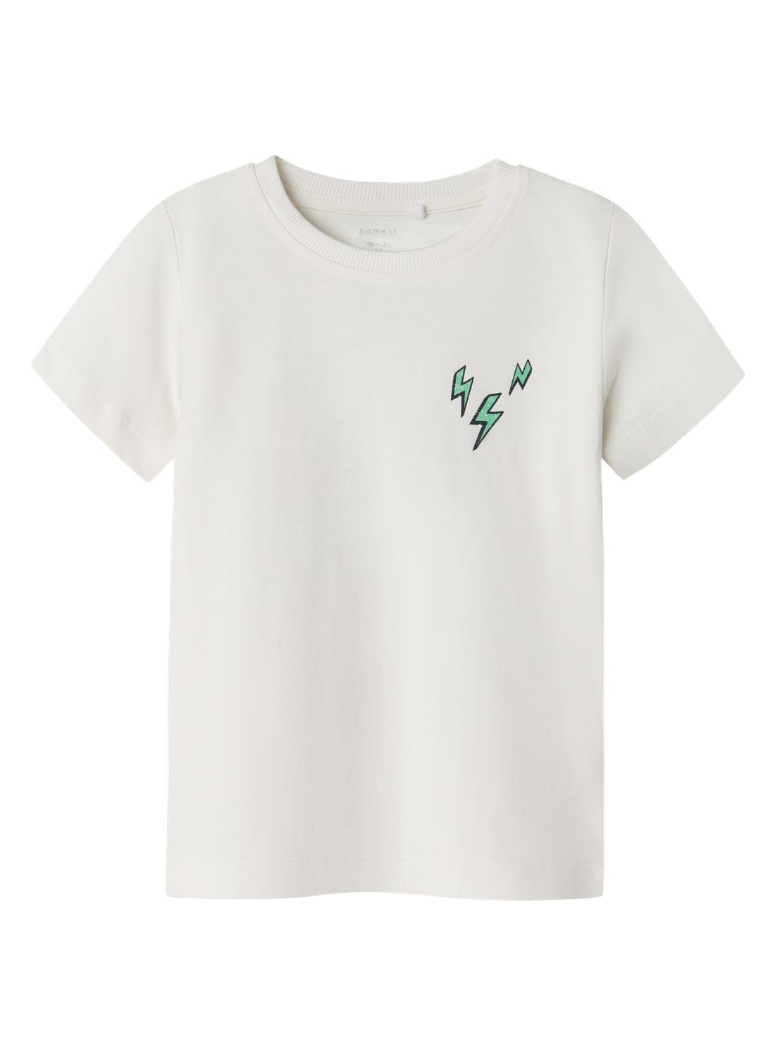 Camiseta Name It Karletto branco quebrado para menino