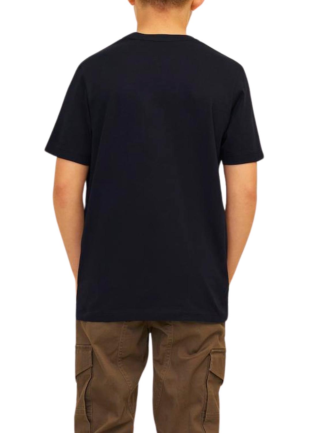 Camiseta Jack and Jones Corp logo preto para menino