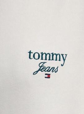 Moletom Tommy Jeans Luxe Oversize bege para mulher