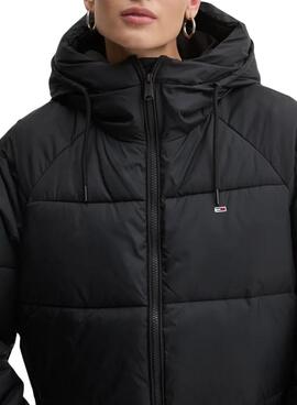 Puffer Tommy Jeans preta para mulher