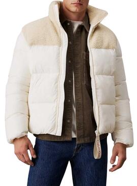 Jaqueta Calvin Klein Jeans Sherpa creme para homem