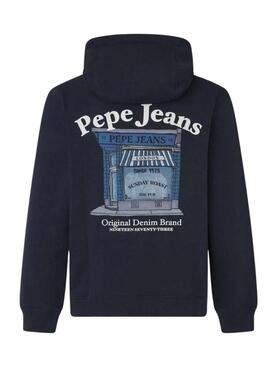 Moletom Pepe Jeans Somerton azul marinho para homem