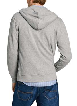 Moletom Pepe Jeans New Joe Zip cinza para homem