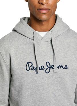 Moletom Pepe Jeans New Joe Hoodie cinza para homem