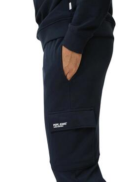 Calças jogger Pepe Jeans Sam azul marinho para homem