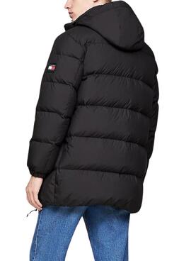 Parka Tommy Jeans Essential preta para homem