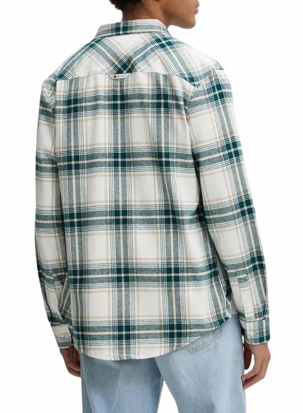 Camisa Tommy Jeans Flannel xadrez para homem