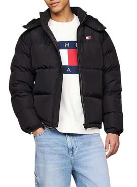 Casaco acolchoado Tommy Jeans Alaska preto para homem