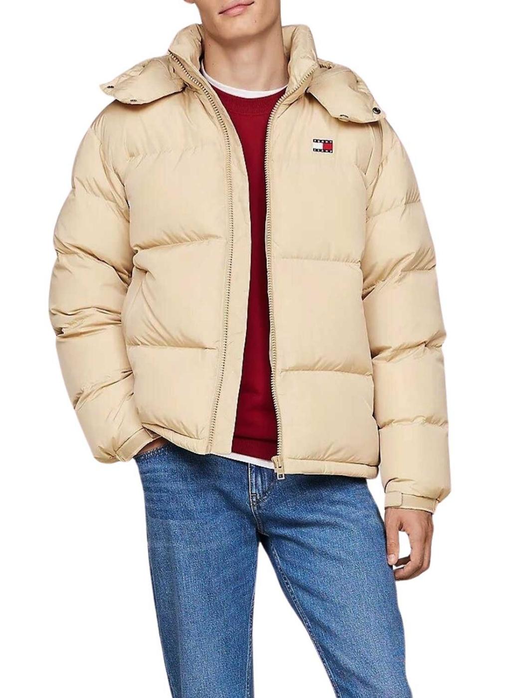 Casaco acolchoado Tommy Jeans Alaska bege para homem