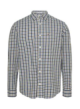 Camisa Tommy Jeans xadrez em Poplin para homem