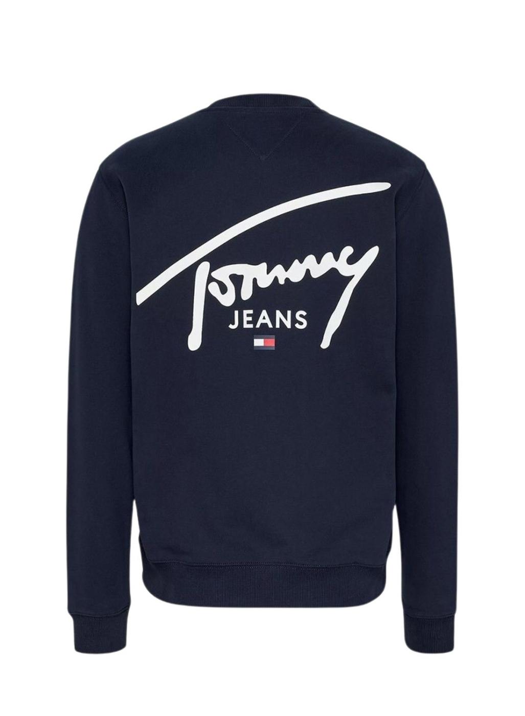 Sweatshirt Tommy Jeans Graphic crew azul marinho para homem