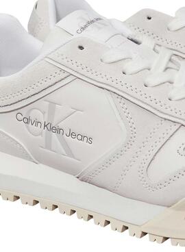 Sapatilhas Calvin Klein Jeans Toothy branco para mulher