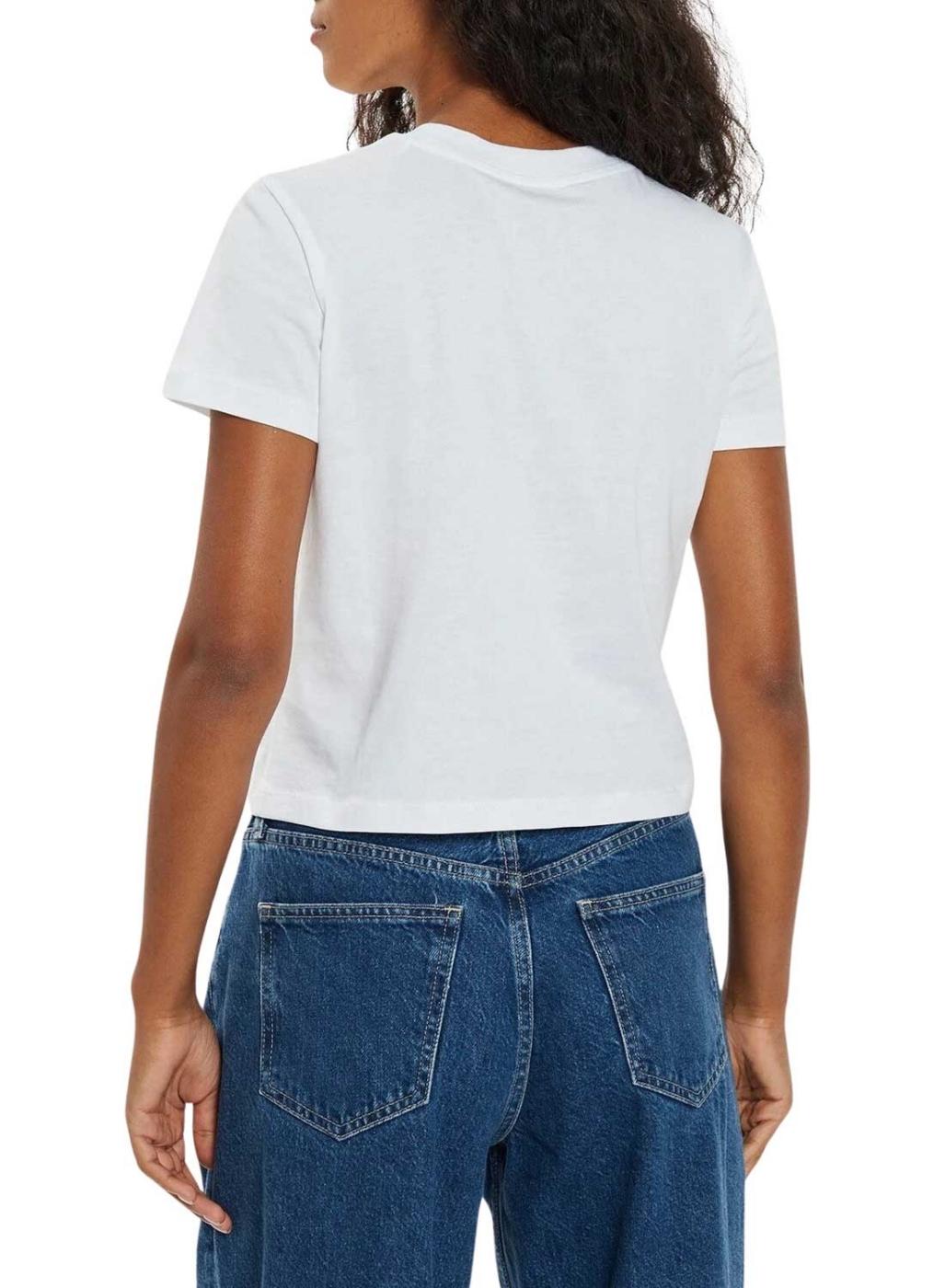 Camiseta Calvin Klein Jeans Baby tee branca para mulher