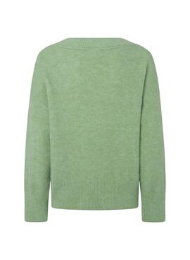 Suéter Pepe Jeans Irma V Neck Verde para mulher