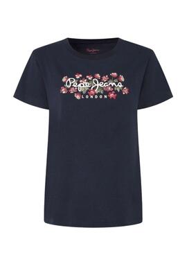 Camiseta Pepe Jeans Ginny azul marinho para mulher