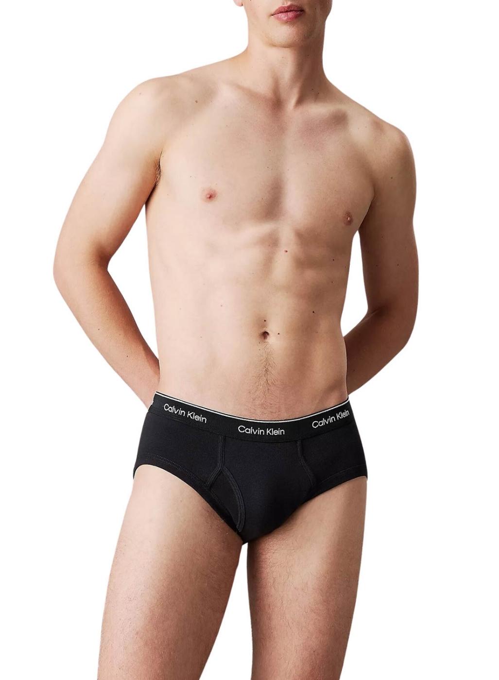 Pack Cuecas Calvin Klein Jeans Slip Preto para homem