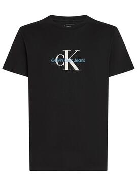 Camiseta Calvin Klein Jeans Distressed preta para homem