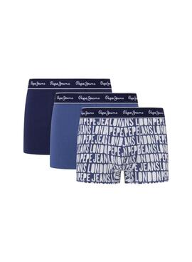 Cuecas Pepe Jeans AO Logo Azul para homem