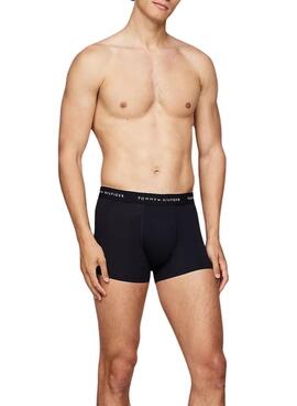 Pack de 3 Cuecas Trunk Tommy Hilfiger Pretas para homem