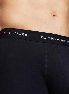 Pack de 3 Cuecas Trunk Tommy Hilfiger Pretas para homem