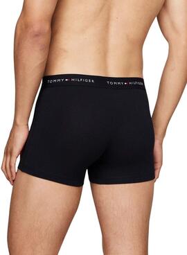 Pack de 3 Cuecas Trunk Tommy Hilfiger Pretas para homem