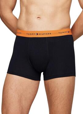 Pack de 3 Cuecas Trunk Tommy Hilfiger Pretas para homem