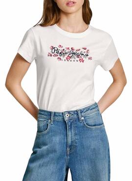 Camiseta Pepe Jeans Ginny branca para mulher