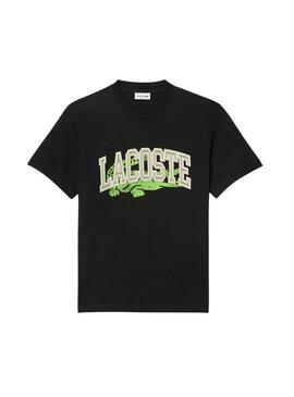 Camiseta Lacoste College preta para homem