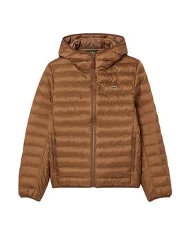 Jaqueta acolchoada Lacoste camel para homem